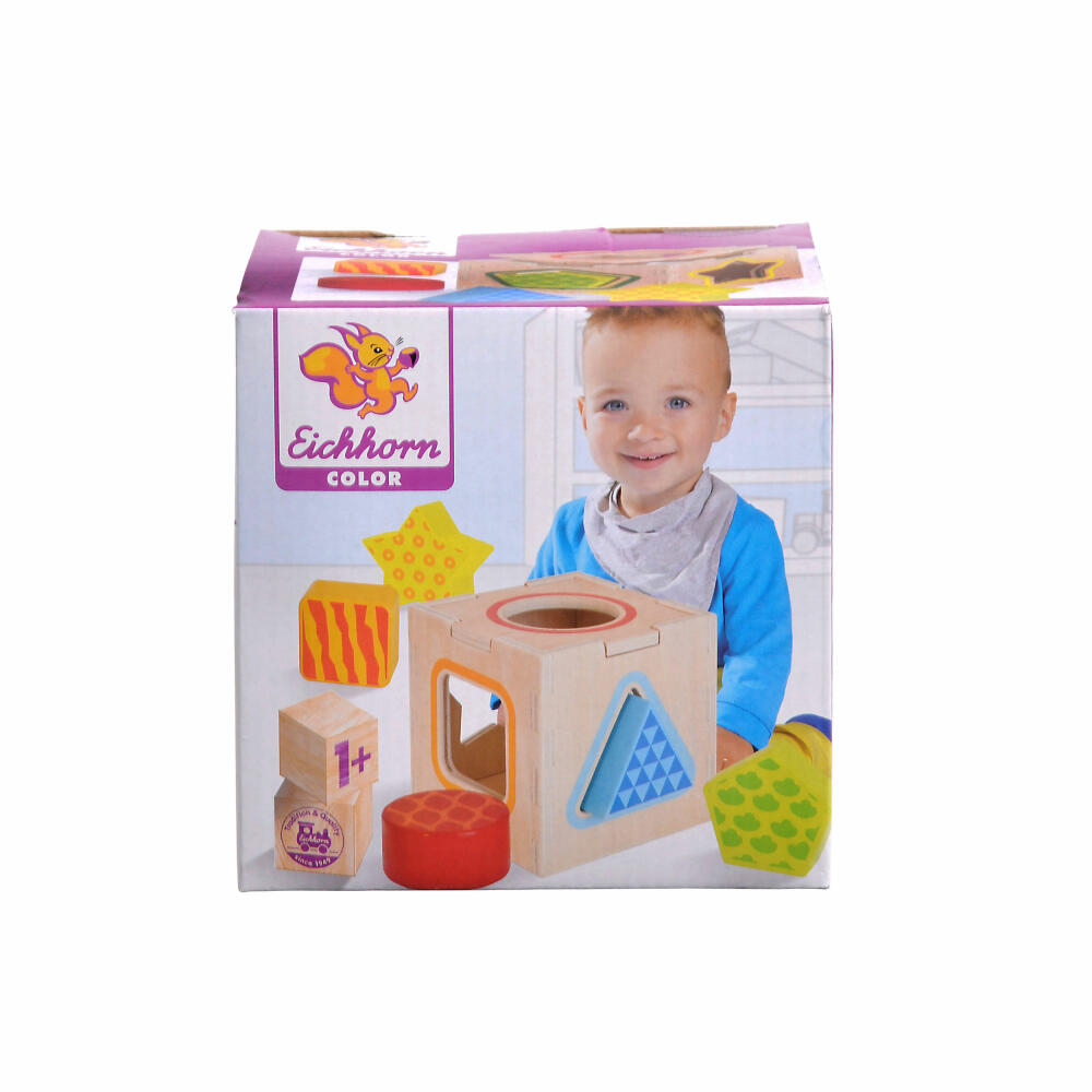 Eichhorn Color plug-in box, plug-in toy, plug-in game, wooden toy, wooden toy, 100002254