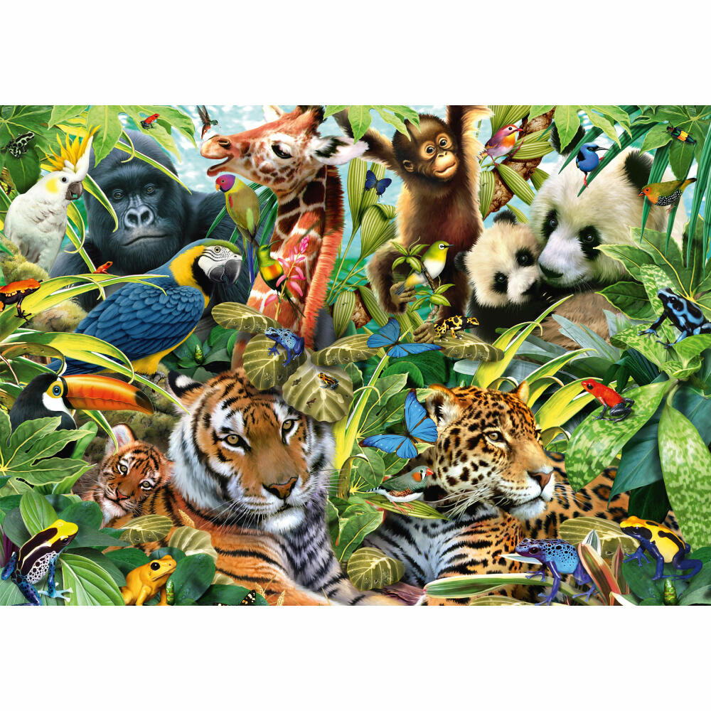 Schmidt Spiele Puzzle Kunterbunte Tierwelt, Erwachsenenpuzzle, Premium, 1500 Teile, 57385