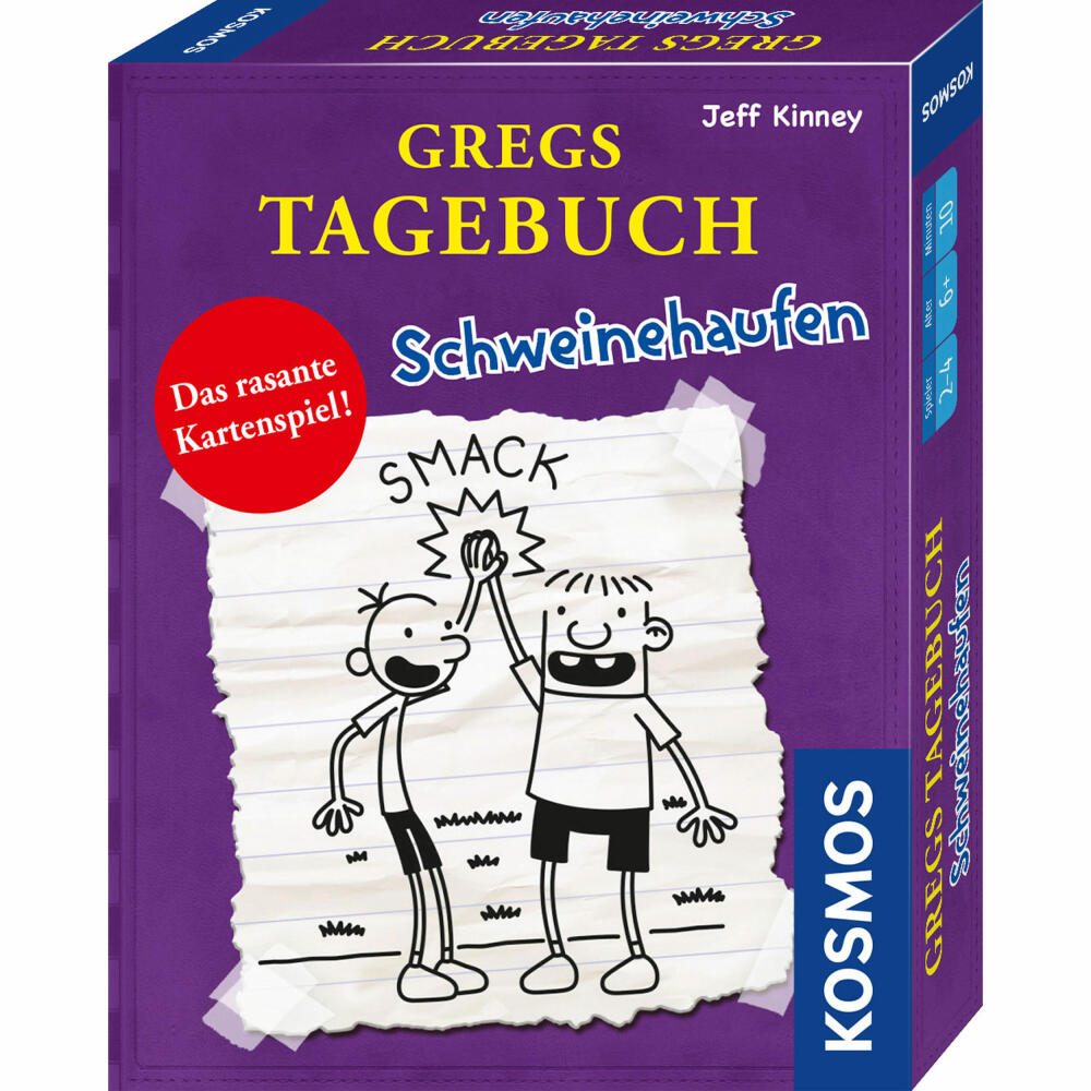 KOSMOS Greg's Diary - Pig Pile, Card Game, Children's Game, Reaction Game, Card Game, 741747
