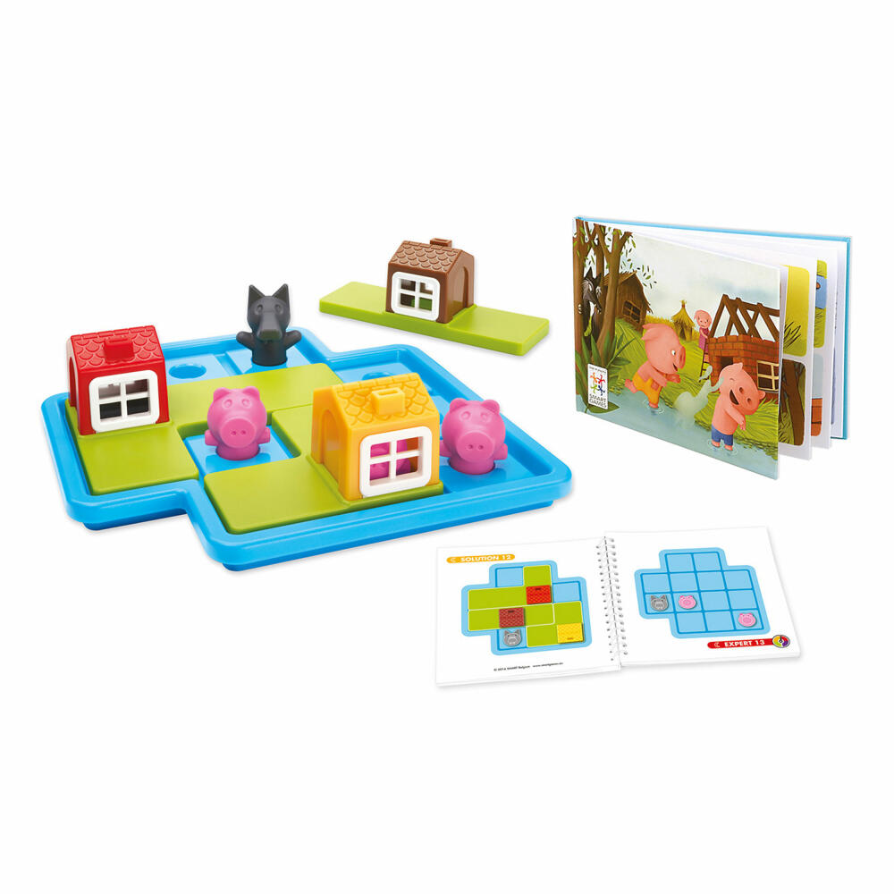 Smart Games Fairy Tale Games The 3 Little Pigs, Thinking Game, Children's Game, Children's Game, from 3 years, SG 023 DE