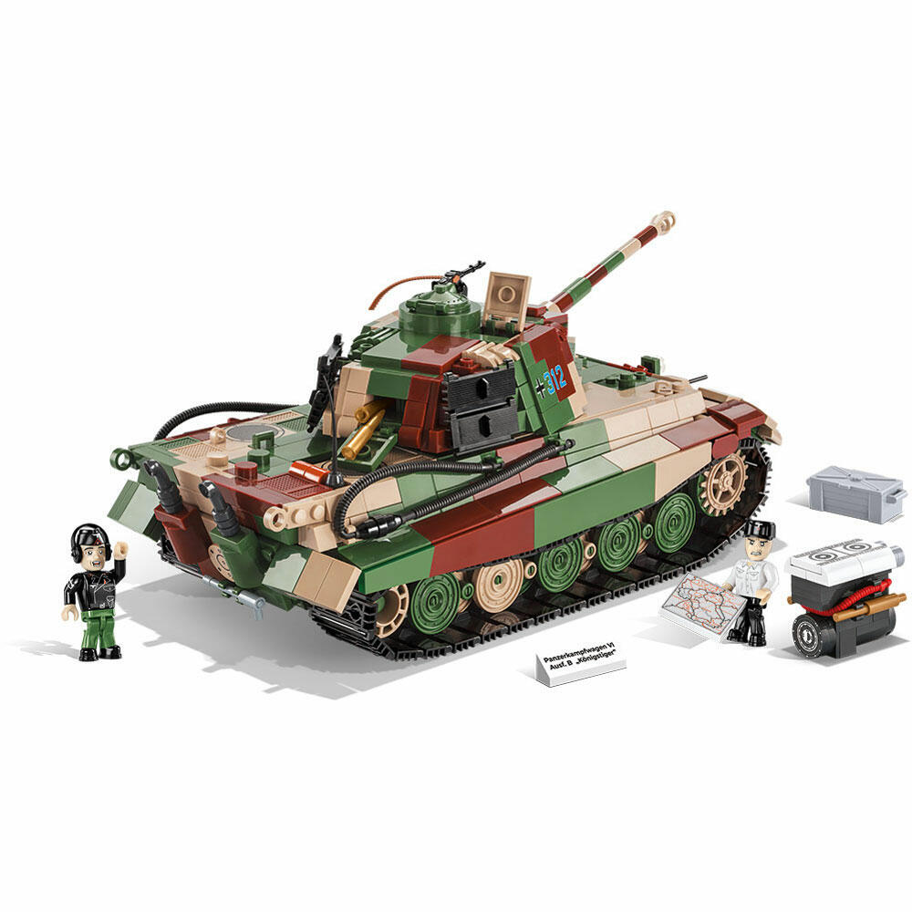 COBI Klemmbausteinset Panzerkampfwagen VI Ausf. B Königstiger, World War 2 Historical Collection, Panzer, Spielfiguren, Klemmbausteine, Kunststoff, 1000 Teile, 2540