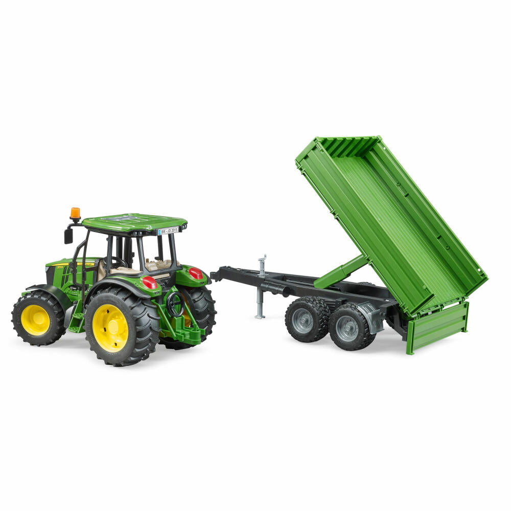 Bruder Agriculture John Deere 5115M, with side wall trailer, tractor, model vehicle, model vehicle, toy, 02108