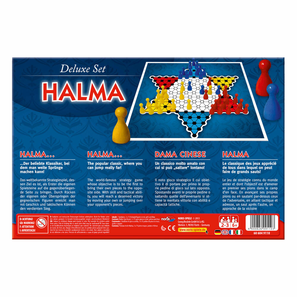 Noris Deluxe Set Halma, strategy game, board game, thinking game, children, game, 606101266