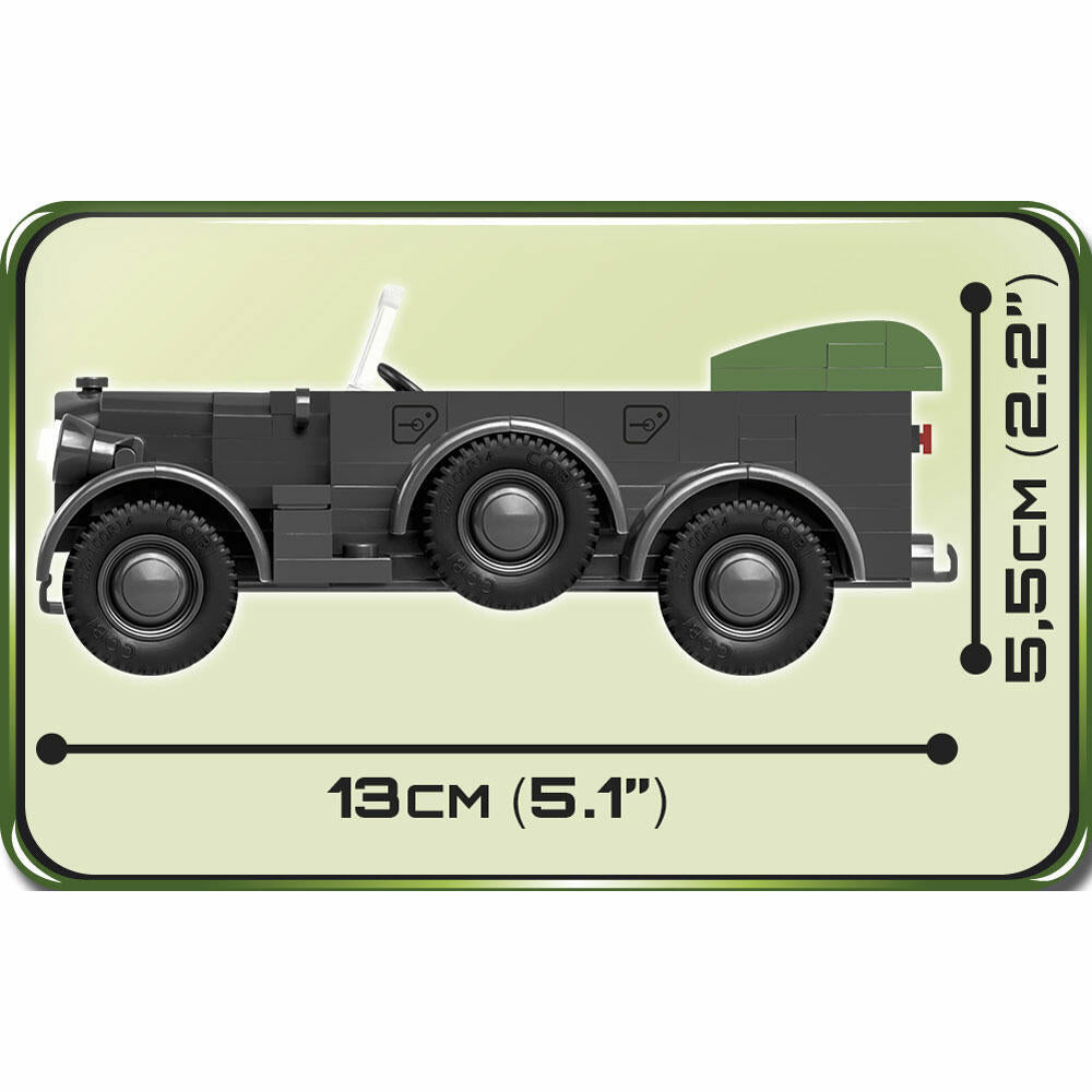 COBI World War 2 1937 Horch 901 (KFZ.15), Militärfahrzeug, Soldaten, Figuren, Spielzeug, Konstruktionsbausteine, Kunststoff, 185 Teile, 2405