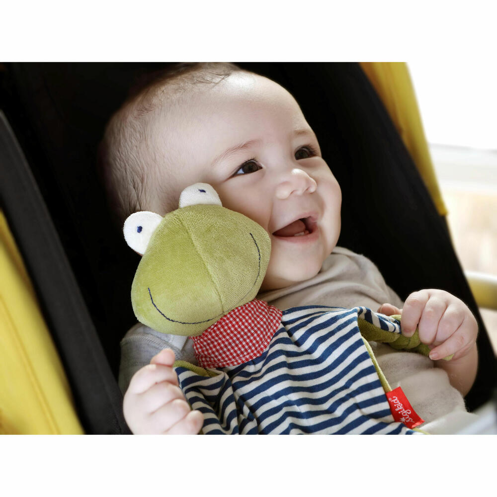 sigikid Green Collection Schnuffeltuch Frosch, Schmusetuch, Kuscheltuch, Babytuch, Schnuffel Tuch, Babyspielzeug, Baby Spielzeug, 41352