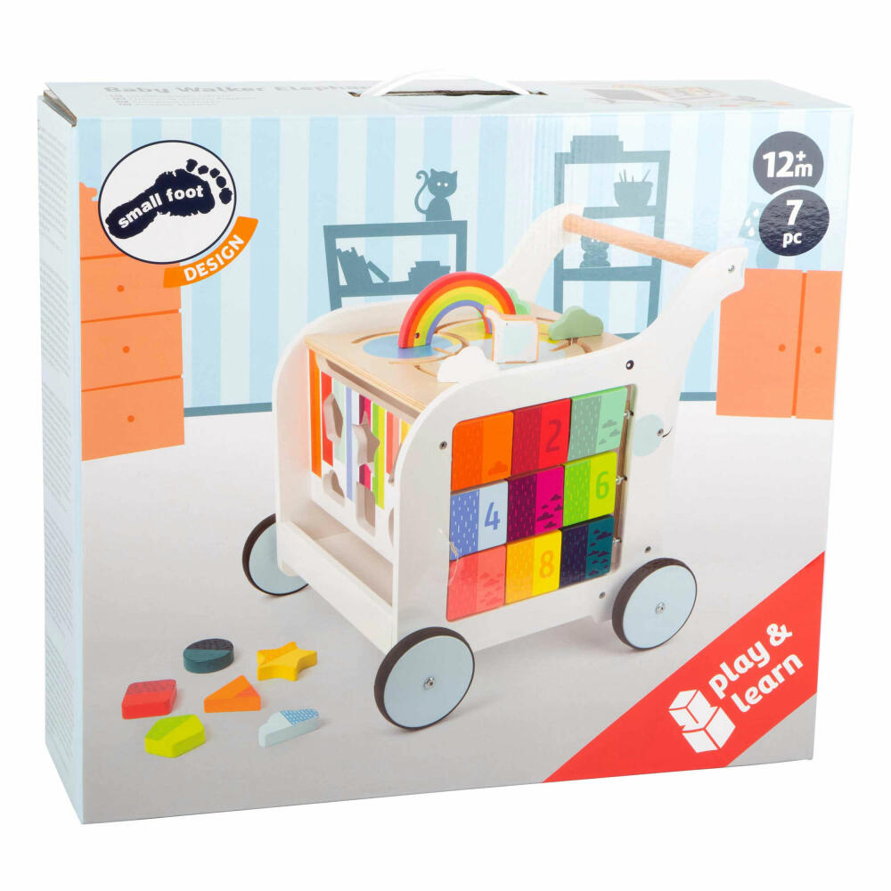 Legler Small Foot Lauflernwagen Elefant, Spielzeug, ab 12 Monate, 11607