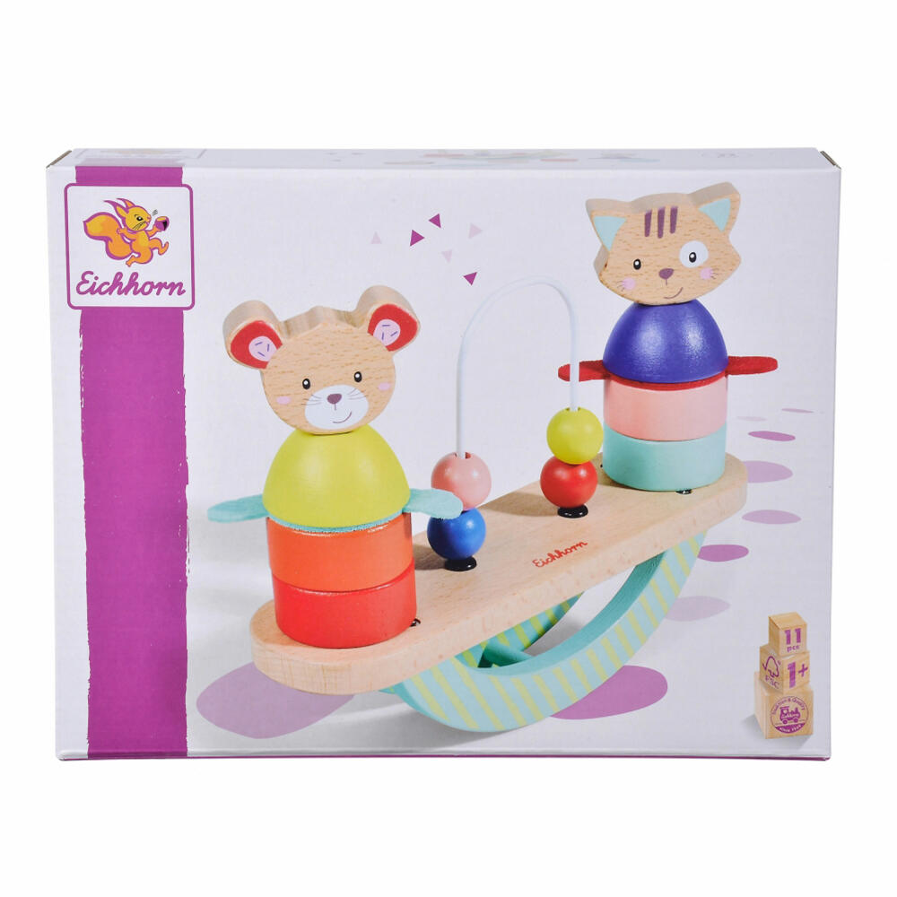 Eichhorn stacking game Friends, stacking toy, plug-in game, children's toy, toy, 100005464