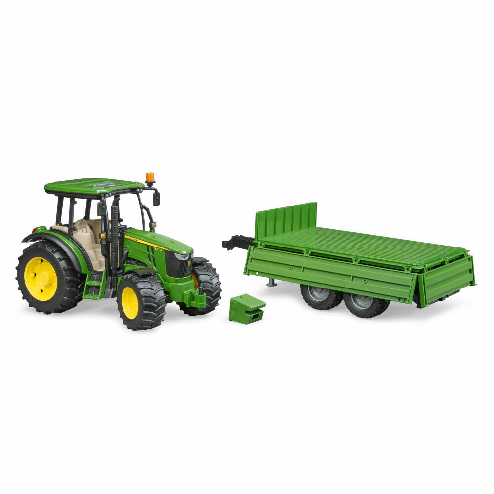 Bruder Agriculture John Deere 5115M, with side wall trailer, tractor, model vehicle, model vehicle, toy, 02108
