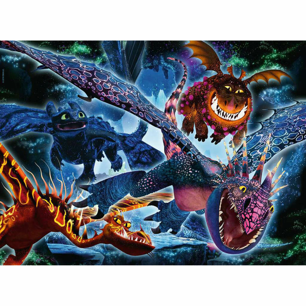 Ravensburger Children's Puzzle Glowing Dragons, Puzzle with XXL Pieces, 100 XXL Pieces, 13710