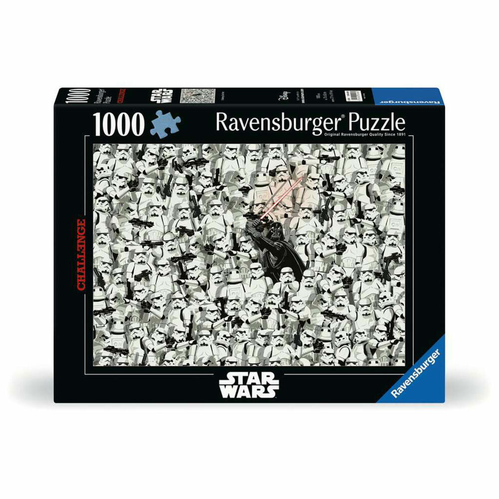 Ravensburger Puzzle Challenge Star Wars, Erwachsenenpuzzle, 1000 Teile, 12000458