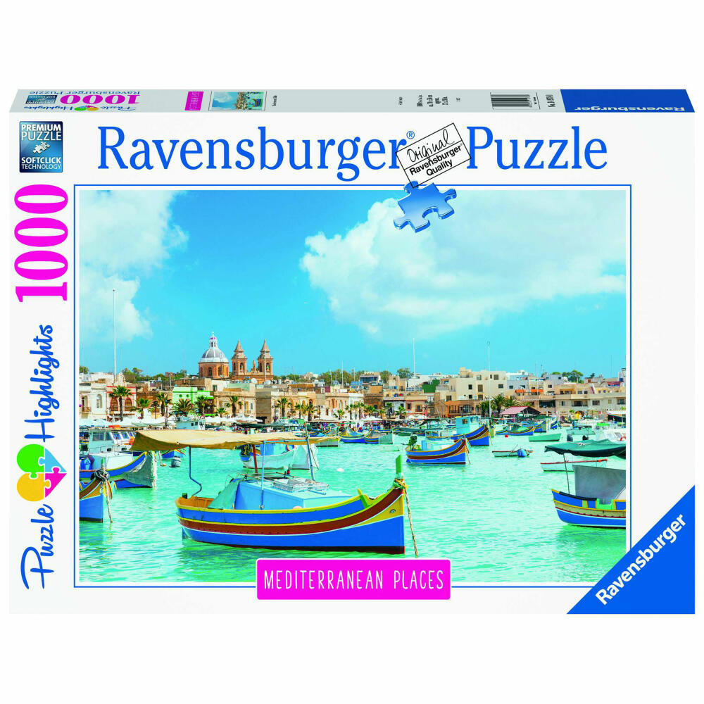 Ravensburger Puzzle Mediterranean Places 2020 Malta, Adult Puzzle, Puzzles, 1000 Pieces, 14978