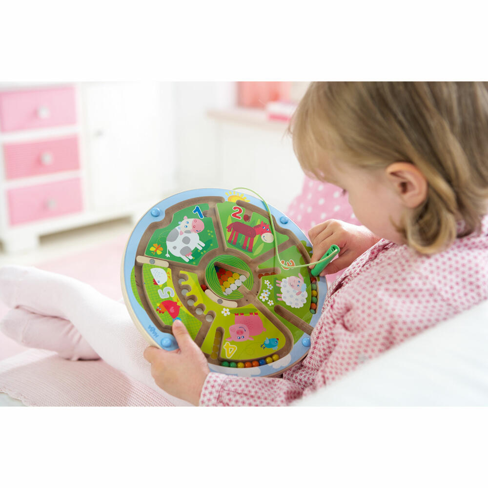 HABA Magnetic Game Number Labyrinth, Magnetic Games, Children's Games, Children's Games, Magnet, 301473
