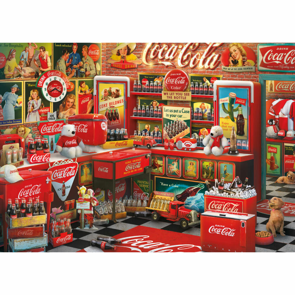 Schmidt Spiele Coca Cola - Nostalgie-Shop, Puzzle, Erwachsenenpuzzle, 1000 Teile, 59915