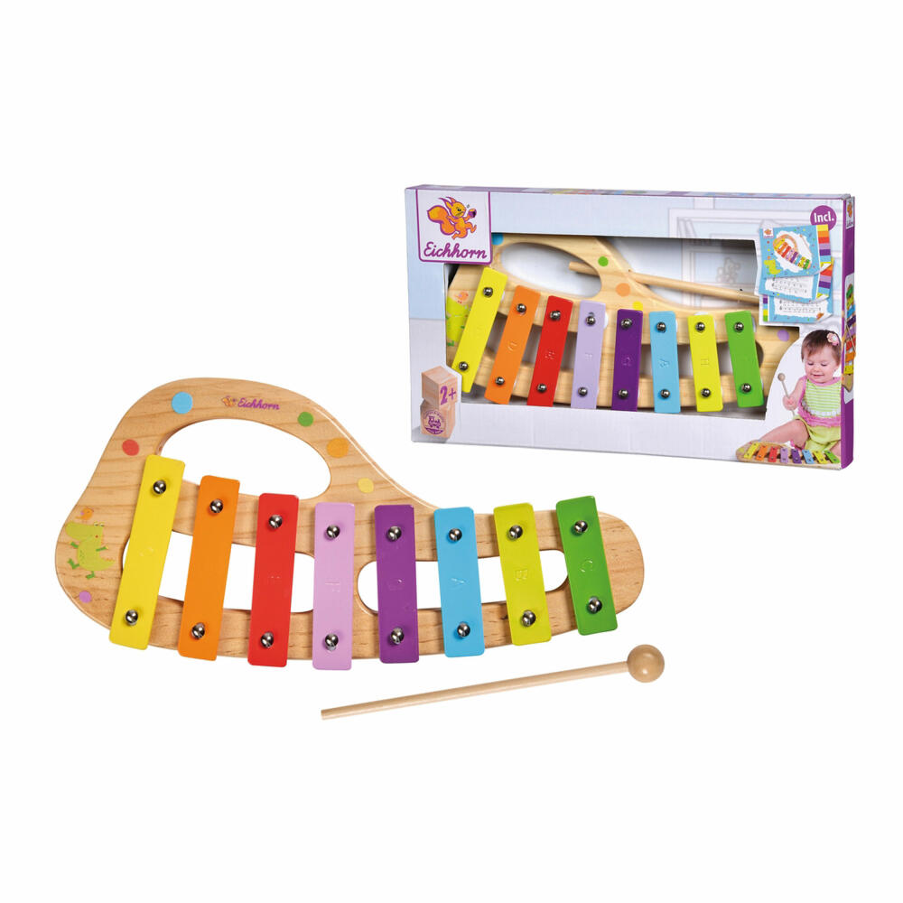 Eichhorn Music Xylophone, 8 tones, musical instrument, instrument, children, wooden toy, wood, 100003482