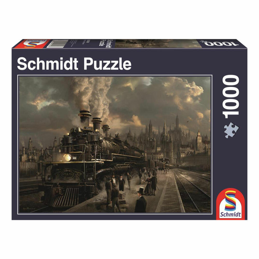 Schmidt Spiele Lokomotive, Puzzle, Erwachsenenpuzzle, Standard, 1000 Teile, 58206