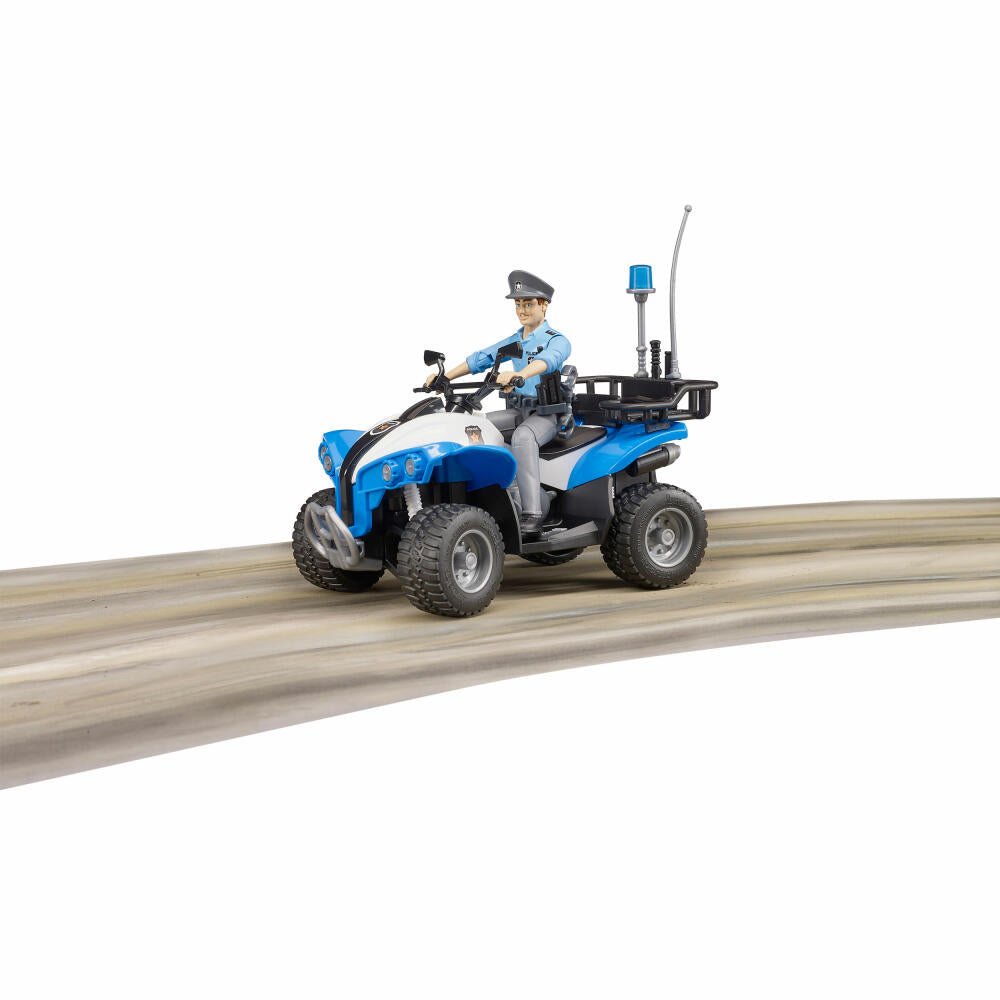 Bruder Einsatzfahrzeuge Polizei-Quad, mit Polizist, Modellfahrzeug, Modell Fahrzeug, Spielzeug, 63010