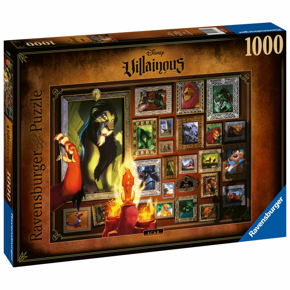 Ravensburger Puzzle Disney Villainous: Scar, Adult Puzzle, Adult Puzzles, 1000 Pieces, 16524