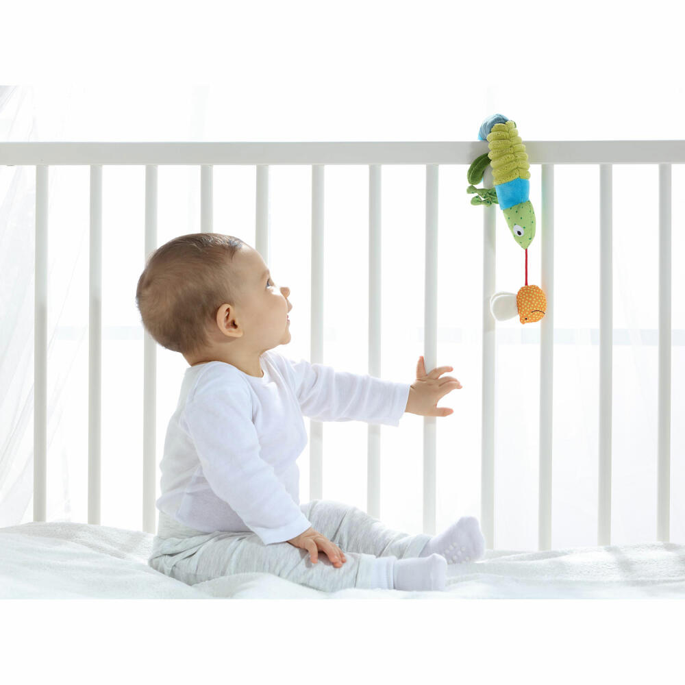 sigikid Anhänger Chamäleon, Greifling, Rassel, Babyschalenanhänger, Babyspielzeug, Baby Spielzeug, für Babyschale, Polyester, 41056