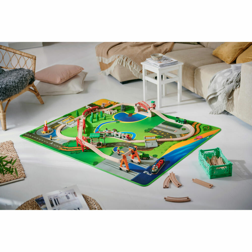 BRIO World Railway Play Mat, Play Carpet, Play Mat for Railway, Carpet, Accessories, 33994