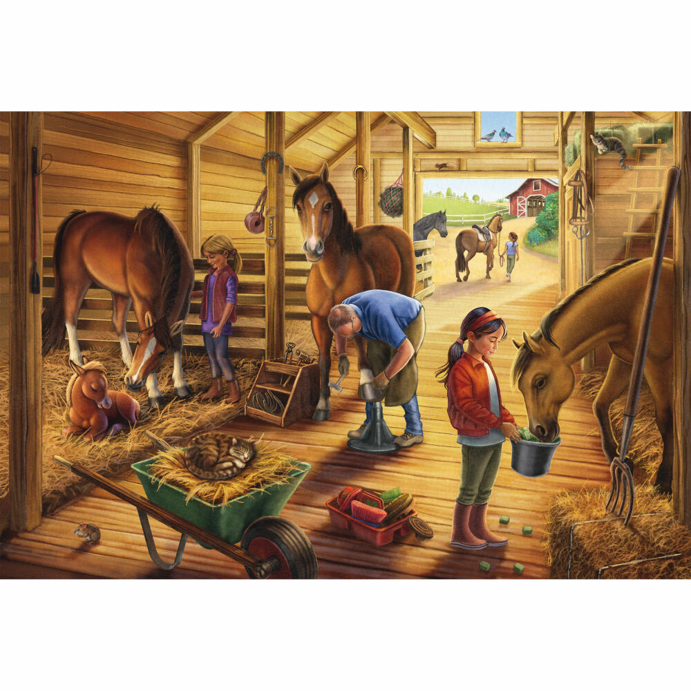 Schmidt Spiele Puzzle My Favorite Horses, Children's Puzzle, Puzzle, 3 x 48 pieces, 56519