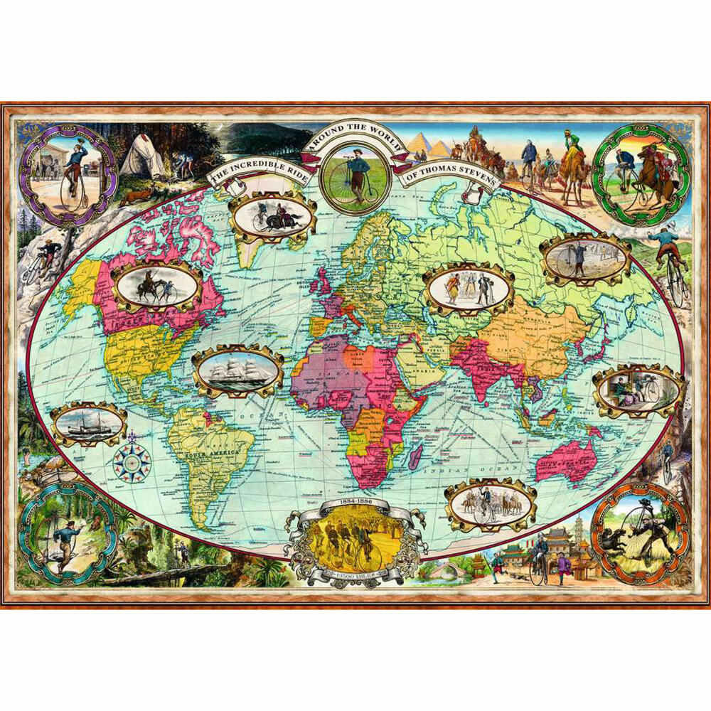 Ravensburger Puzzle Mit Fahrrad um die Welt, Erwachsenenpuzzle, 1000 Teile, 12000569