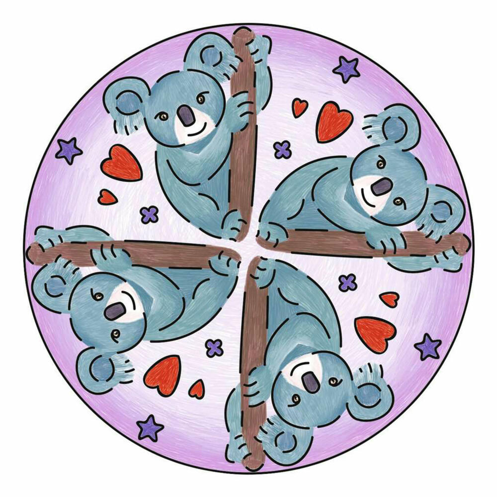 Ravensburger Kreativset Mandala Designer Mini cute animals, Zeichnen lernen, 29766