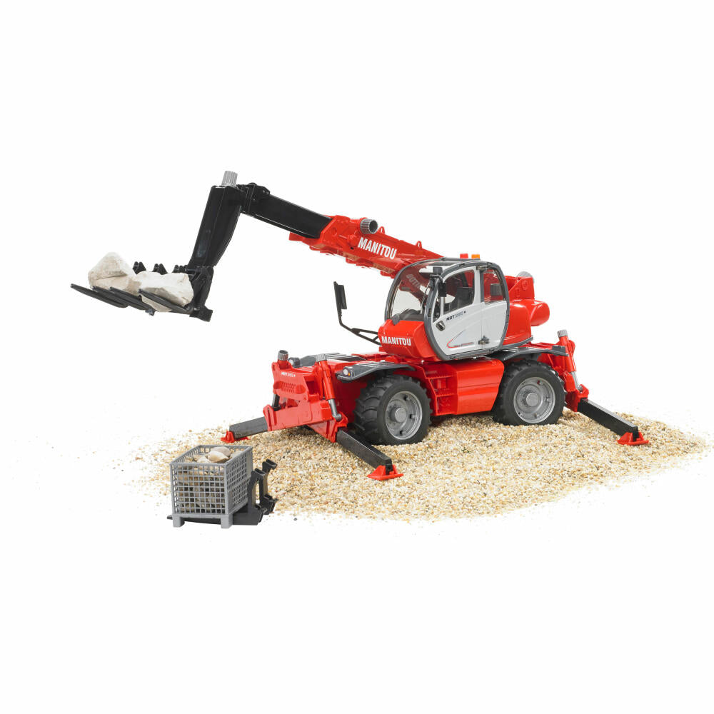 Bruder Construction Vehicles Manitou Telescopic Forklift MRT 2150, Construction Machine, Model Vehicle, Model Vehicle, Toy, 02129