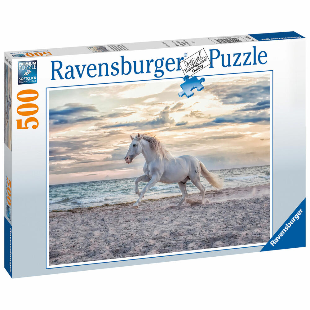 Ravensburger Puzzle Horse on the Beach, Adult Puzzle, Adult Puzzles, Standard, 500 Pieces, 16586