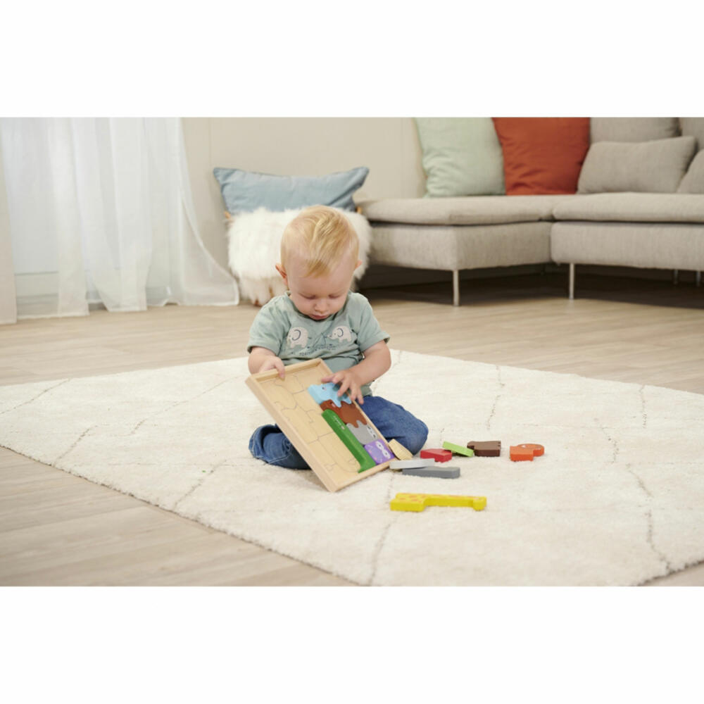 Eichhorn Tierset in Holzbox, 15-tlg., Puzzle, Kinderpuzzle, Sortierspiel, Spielfiguren, Spielzeug, 100003772