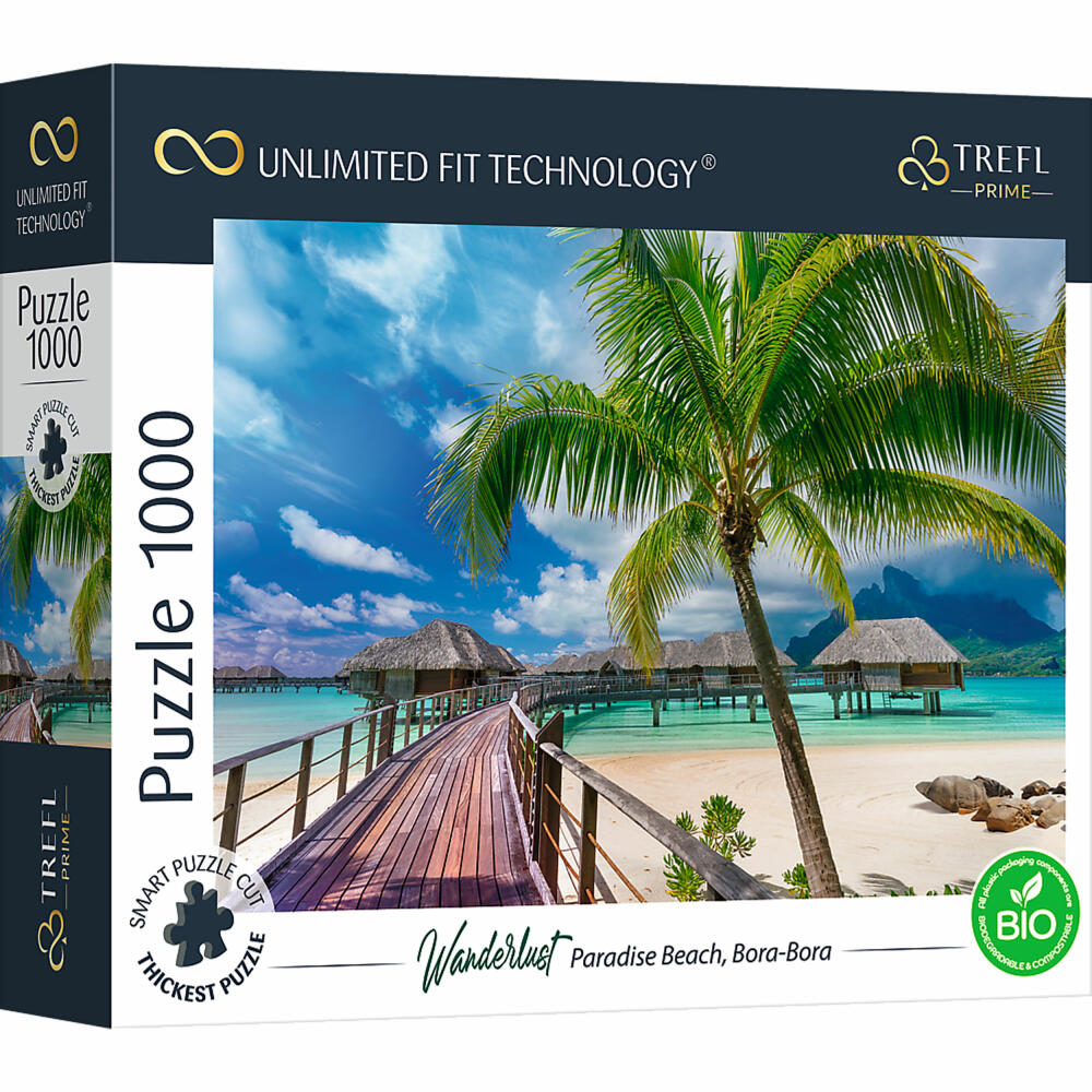 Trefl Puzzle UFT Wanderlust: Paradise Beach, Bora-Bora, 1000 pieces, 68.3 x 48 cm, 10704