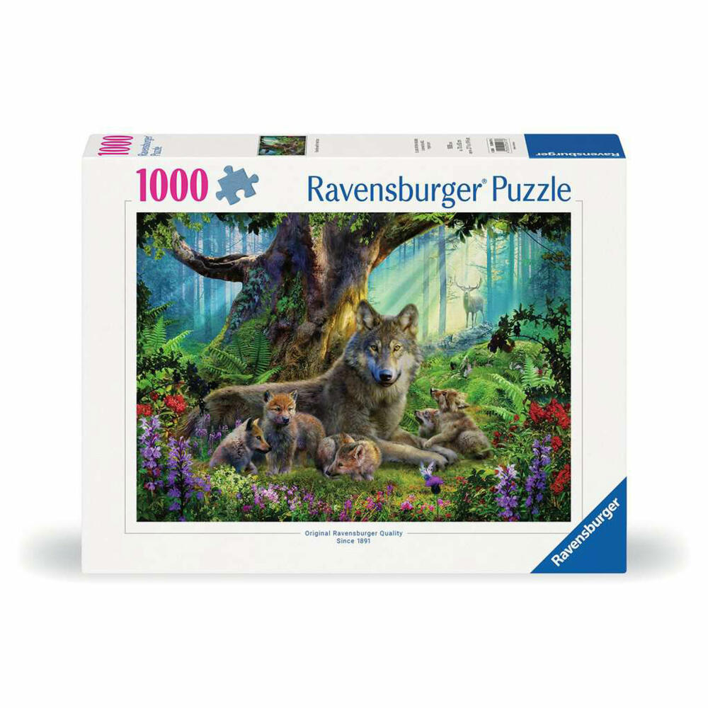 Ravensburger Puzzle Wölfe im Wald, Erwachsenenpuzzle, 1000 Teile, 12000477