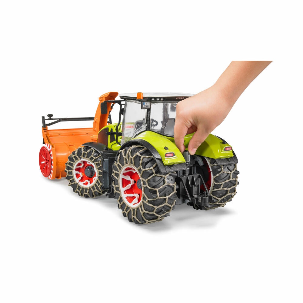 Bruder Agriculture Claas Axion 950, with snow chains and snow blower, tractor, model vehicle, model vehicle, toy, 03017
