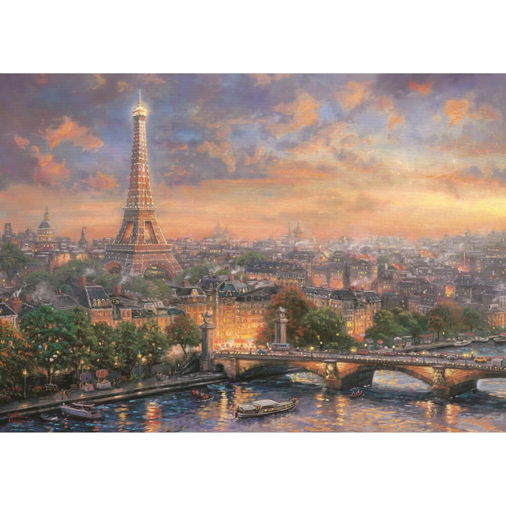 Schmidt Spiele Paris, Stadt der Liebe, Puzzle, Erwachsenenpuzzle, Thomas Kinkade, 1000 Teile, 59470
