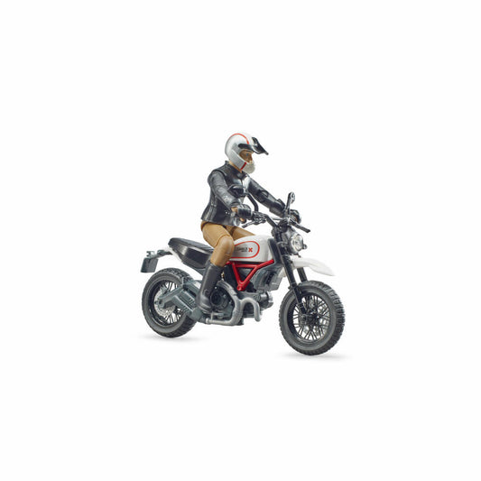 Bruder Freizeit Scrambler Ducati Desert Sled, mit Fahrer, Motorrad, Modellfahrzeug, Modell Fahrzeug, Spielzeug, 63051