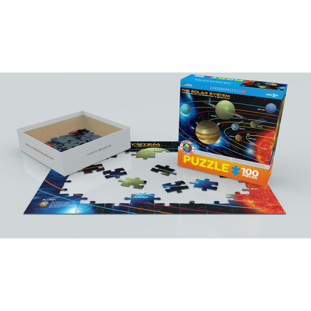 Eurographics Puzzle Das Sonnensystem, Kinderpuzzle, 100 Teile, 48 x 33 cm, 6100-1009