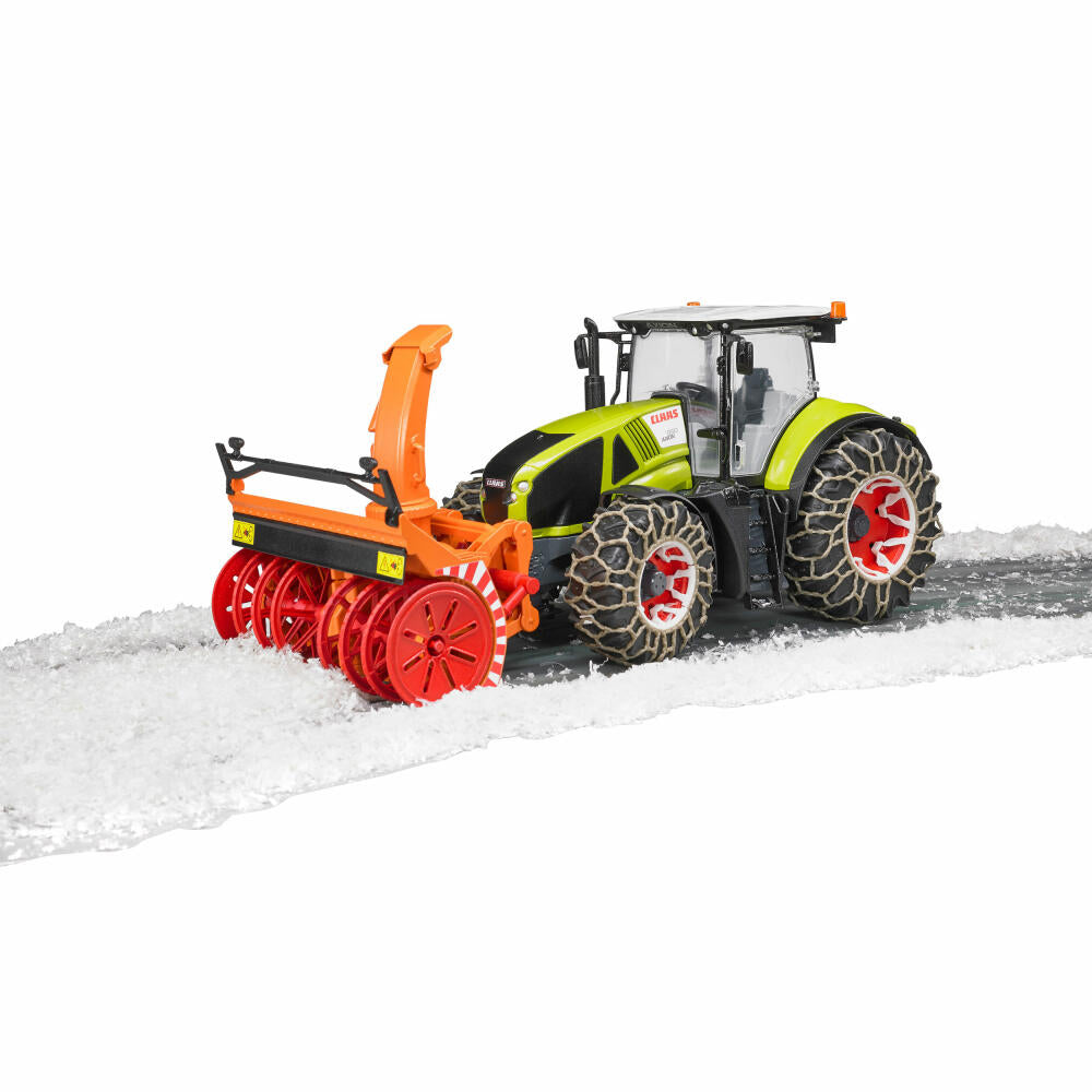 Bruder Agriculture Claas Axion 950, with snow chains and snow blower, tractor, model vehicle, model vehicle, toy, 03017