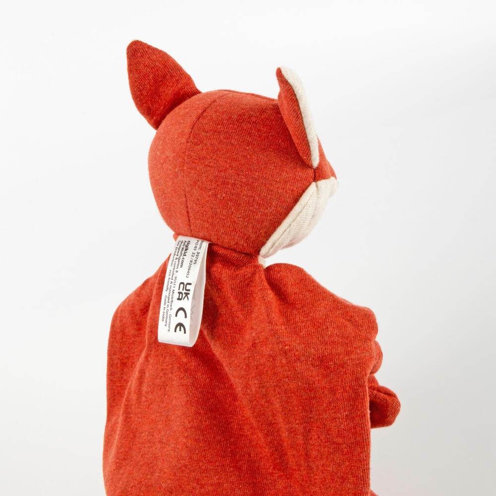 sigikid Jersey-Tuch Fuchs Tiny Tissues, Schnuffeltuch, Schmusetuch, Kuscheltuch, Baumwolle, Orange, 26 cm, 39795