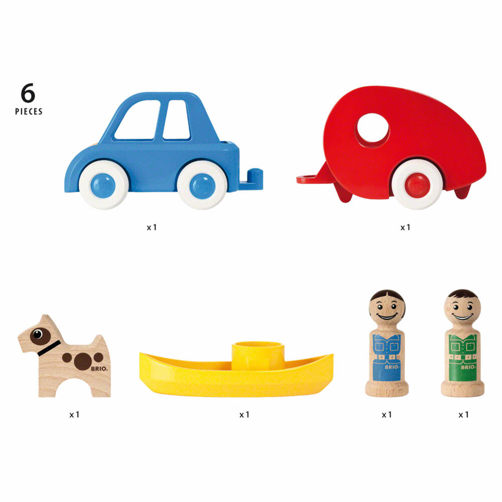 BRIO My Home Town Campingset, 6-tlg., Camping, Kinderspielzeug, Holzspielzeug, Holz Spielzeug, 30316