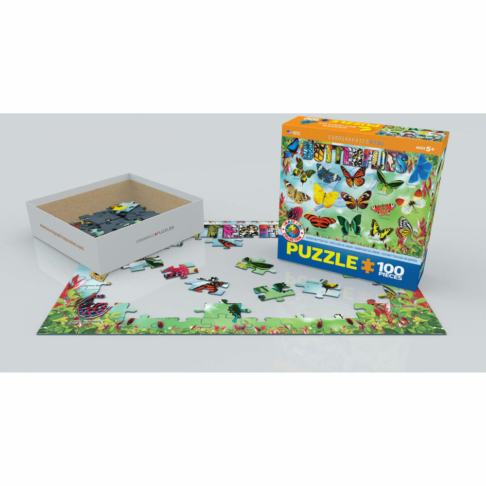 Eurographics Puzzle Garten Schmetterlinge, 100 Teile, 48 x 33 cm, 6100-5485