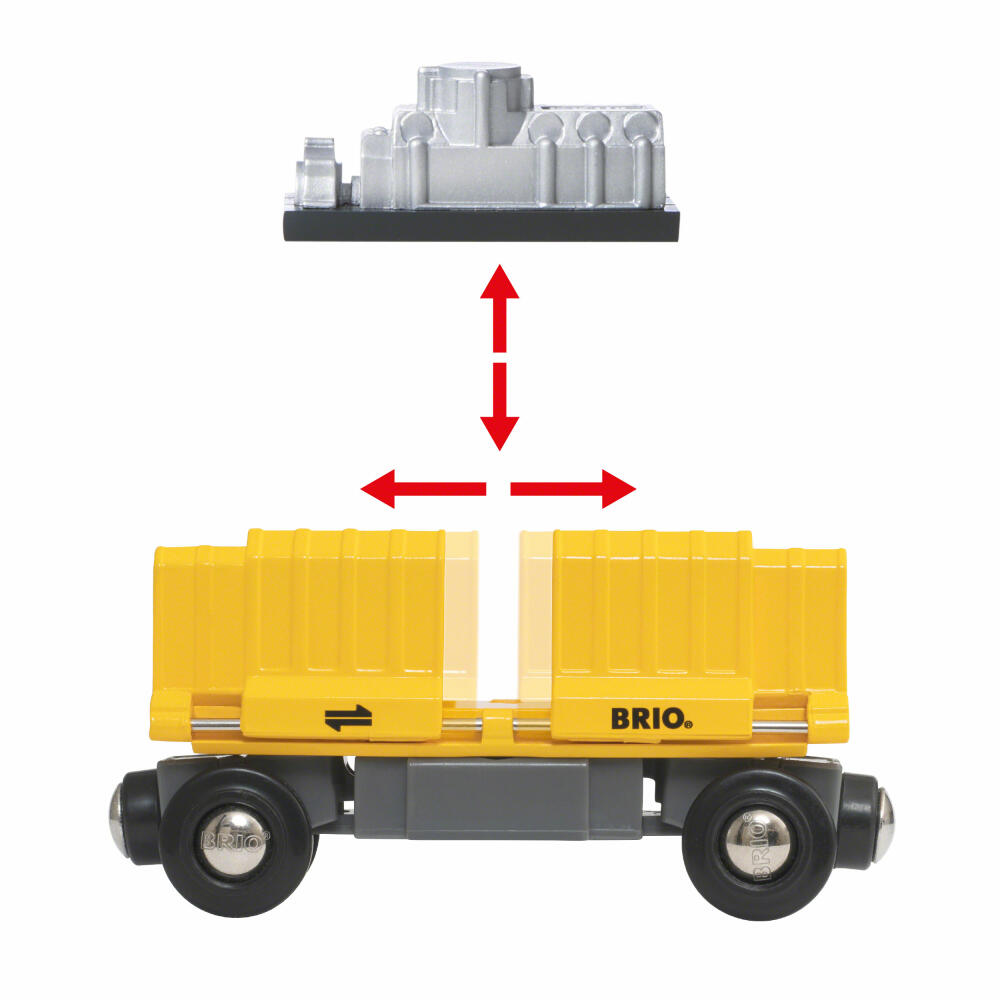 Brio Large Freight Train with Magnetic Load, Wagons, Train, Wooden Railway, Wooden Toys, Wooden Toys, 33982