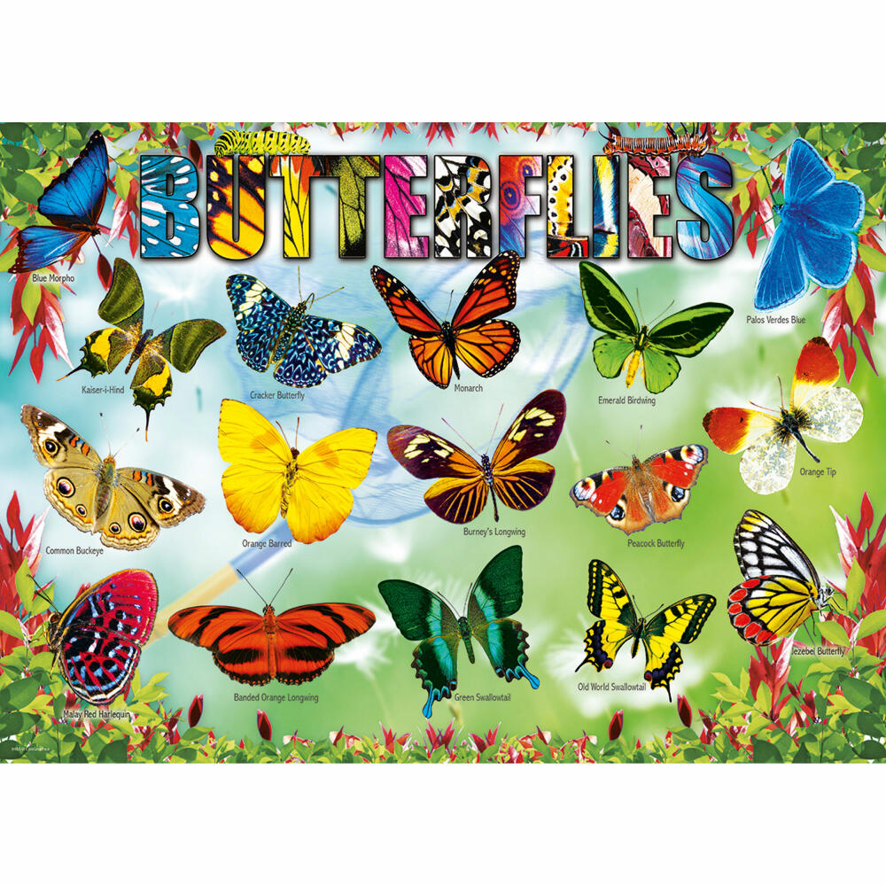 Eurographics Puzzle Garten Schmetterlinge, 100 Teile, 48 x 33 cm, 6100-5485