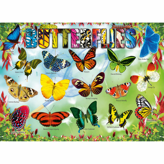 Eurographics Puzzle Garten Schmetterlinge, 100 Teile, 48 x 33 cm, 6100-5485