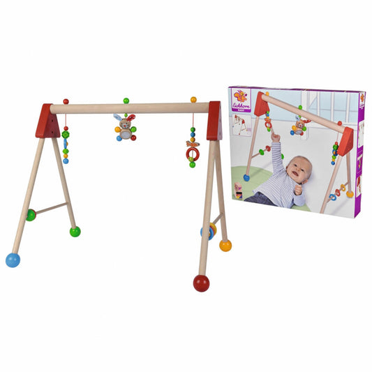 Eichhorn Baby Gym Spielbogen, Spieltrapez, Babyspielgerät, Spielzeug, Holz, 100017032