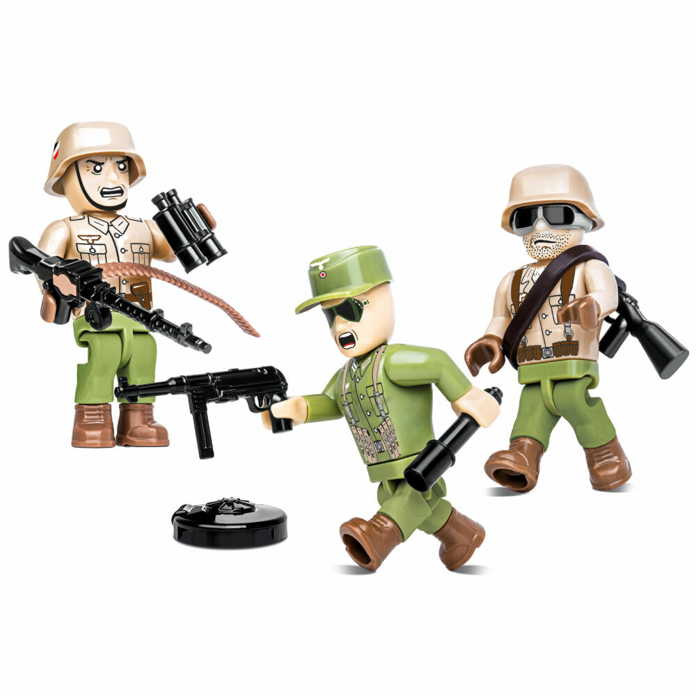COBI toy figure set Afrika Korps, World War 2 Historical Collection, DAK, soldiers, interlocking bricks, 30 pieces, 2050
