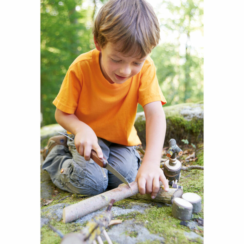 HABA Terra Kids Taschensäge, Grünholz Sägearbeiten, Seilsäge, Campingsäge, Werkzeug, Stahl, 24 cm, 007794