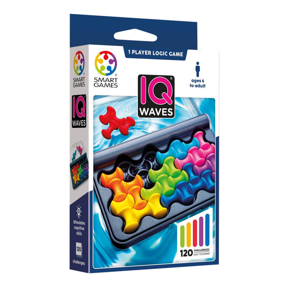 Smart Games IQ Waves, Logikspiel, Knobelspiel, Denkspiel, ab 6 Jahren, SG 492