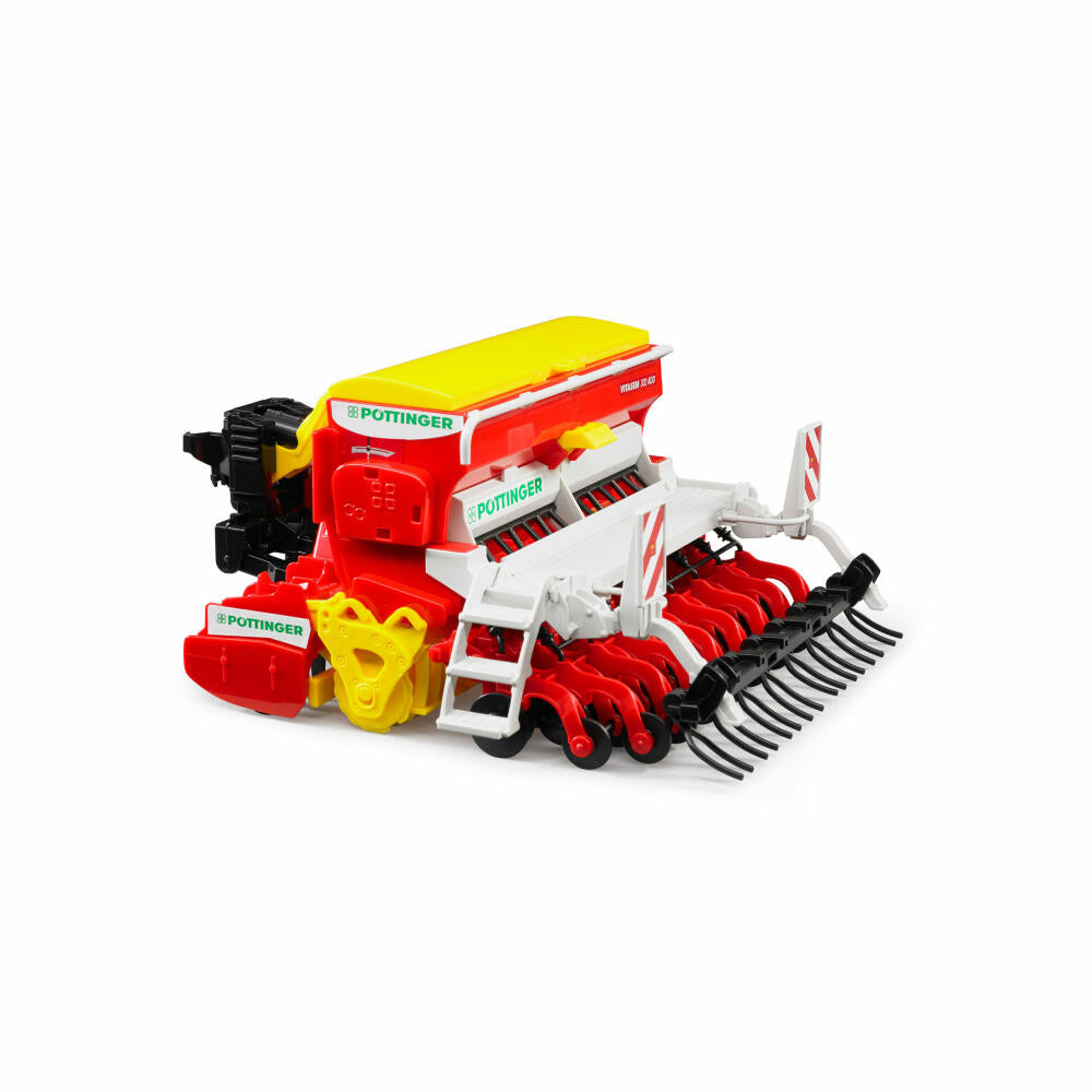 Bruder Landwirtschaft Pöttinger Vitasem 302 ADD Kreiselegge-Sämaschine, Traktor, Modellfahrzeug, Modell Fahrzeug, Spielzeug, 02347