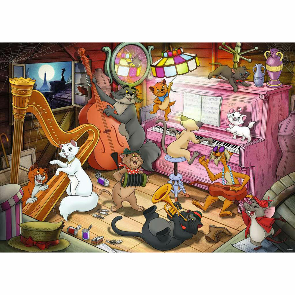 Ravensburger Puzzle Aristocats, Erwachsenenpuzzle, 1000 Teile, 12000753