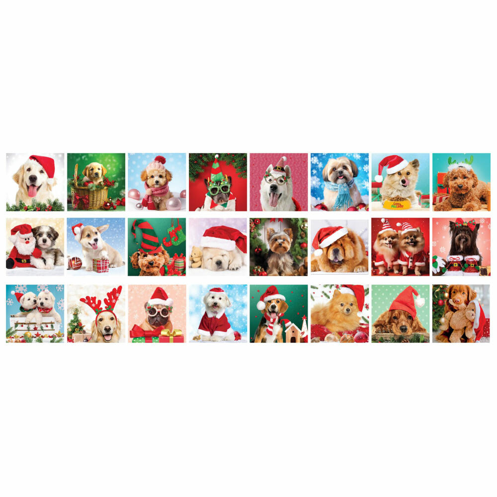 Eurographics Puzzle Adventskalender - Christmas Paws, Hunde, 24 x 50 Teile, 8924-5921