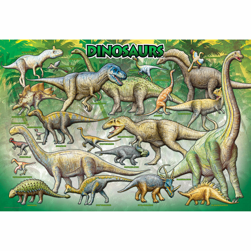 Eurographics Puzzle Dinosaurs, Children's Puzzle, 100 pieces, 48 x 33 cm, 6100-0098